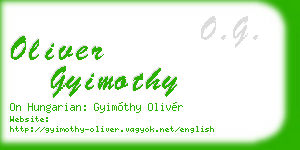 oliver gyimothy business card